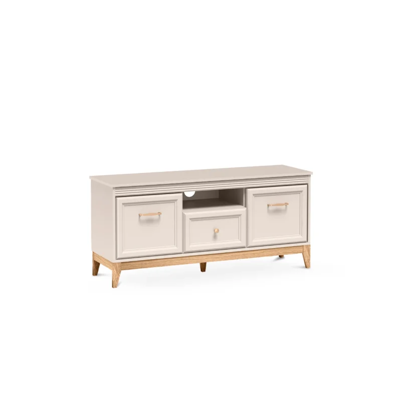 TV-Schrank 136x62 mit gefrästen Fronten im Modern-Classic-Stil | Serena
