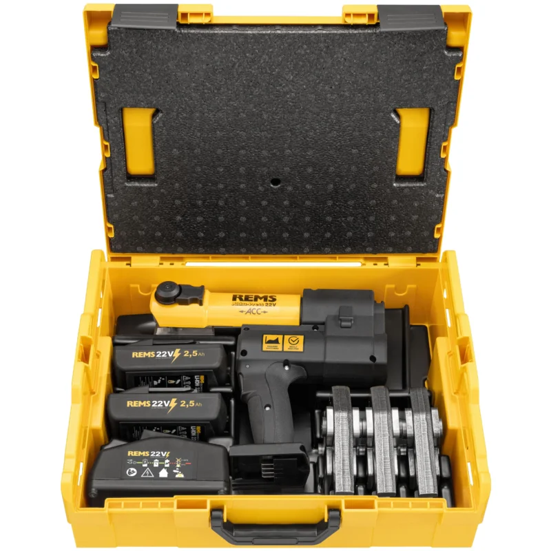 REMS - Akku-Press 22V ACC Set M 15+22+28 +Akku 2,5 Ah L-Boxx 576070 R220