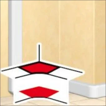 LEGRAND 010602 Binnenhoekstuk wandgoot 0 mm