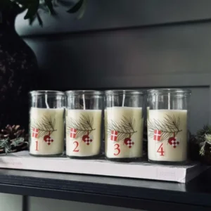 Adventslichter im Glas - Set mit 4 Stk.