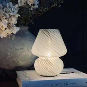 Mushroom Small - Grau mundgeblasenes Glas