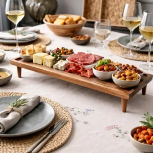 Tablett mit Beinen Akazienholz - Gut für Tapas