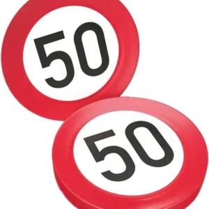 50 Jaar Borden Verkeersbord 23cm van VDV Benefit koop je bij Partywinkel