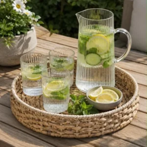 Tablett aus Wasserhyazinthe - Ø 30 cm