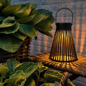 Laterne mit Solarzellen - GARDEN BLACK 24 cm