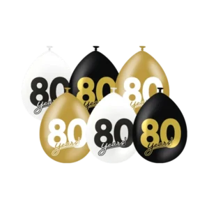 80 Jaar Ballonnen 30cm 6st van Paper Dreams koop je bij Partywinkel