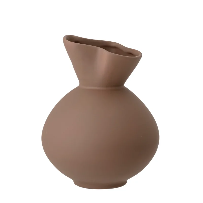 Stein-Vase "Nica" - 17x20 cm (Braun)