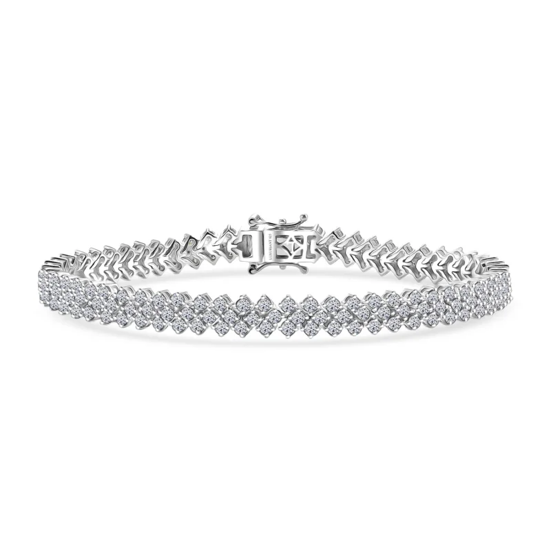 LUXURIANT DIAMOND - Lab Grown Diamant SI-GH Armband ca. 19 cm 925 Silber Rhodiniert ca. 6,74 ct.