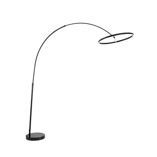 B-Ware Lucande Virvera Led Bogenstehlampe Standleuchte Deko Stehleuchte Rund Schwarz544