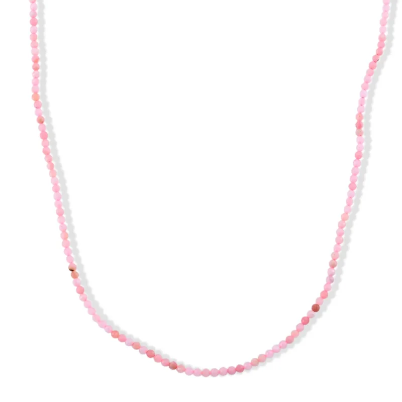 Rosa Opal Halskette ca. 45 cm 316L Edelstahl ca. 25.00 ct