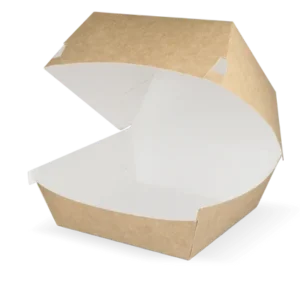 Hamburger Box 12x10x12 cm kraft/White (400 pcs)
