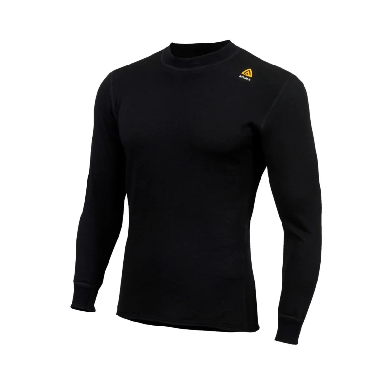 Aclima - Hotwool 230g Unisex-Wollpullover mit Rundhalsausschnitt // Schwarz-Unterwäsche - Herren-Aclima-GearFreak.de-1