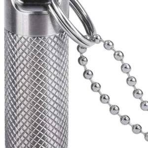 Mini Titan Metall Pillendose Schlüsselanhänger Wasserdicht leicht 7g