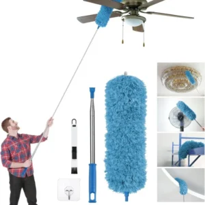 Staubwedel Teleskop Lang Ausziehbar Mikrofaser 2.45m Set