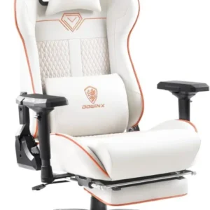 Ergonomischer Gaming-Stuhl mit 4D-Armlehnen & Fußstütze in