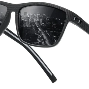 Polarisierte Sonnenbrille Herren Damen UV400 Sport Schwarz