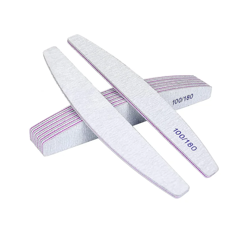 Nagelfeilen 6er Set 100/180 für Gelnägel, Doppelseitige Einweg Feilen