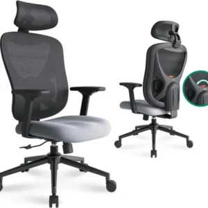 Ergonomischer Gaming Bürostuhl mit Hochklappfunktion & Lendenkissen