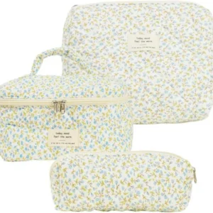 Kosmetiktasche Set 3Stück Makeup Bag Blumen Muster