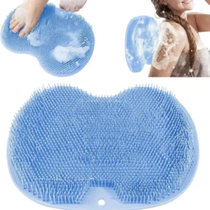 Silikon Matte Fußmassagegerät Badematte mit Saugnäpfen Blau