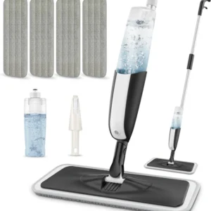 Sprühwischer Wischmopp mit Wassertank & 4 Mikrofaser-Pads