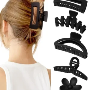 Matte Haarspangen Set 5 Stück große Haarklammern für dickes Haar