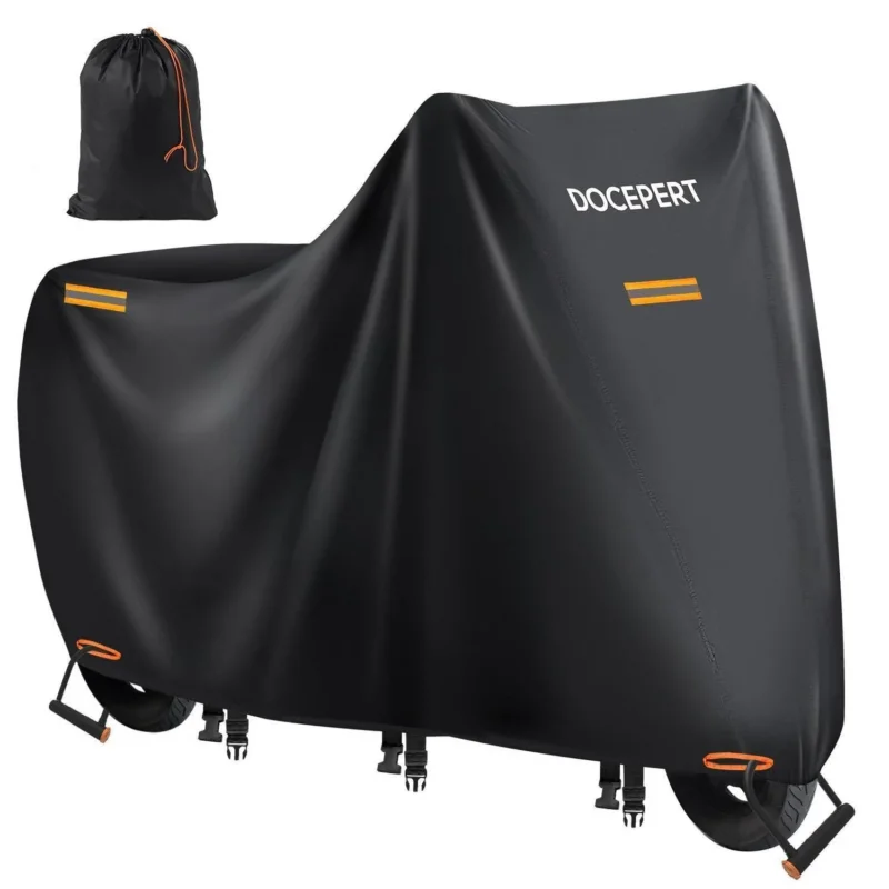 Motorradabdeckung XL Wasserdicht & Sturmfest mit Reflektoren