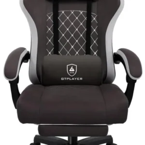 Ergonomischer Gaming Stuhl mit Fußstütze Braun