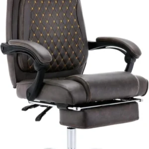 Ergonomischer Executive Bürostuhl mit Fußstütze Brown