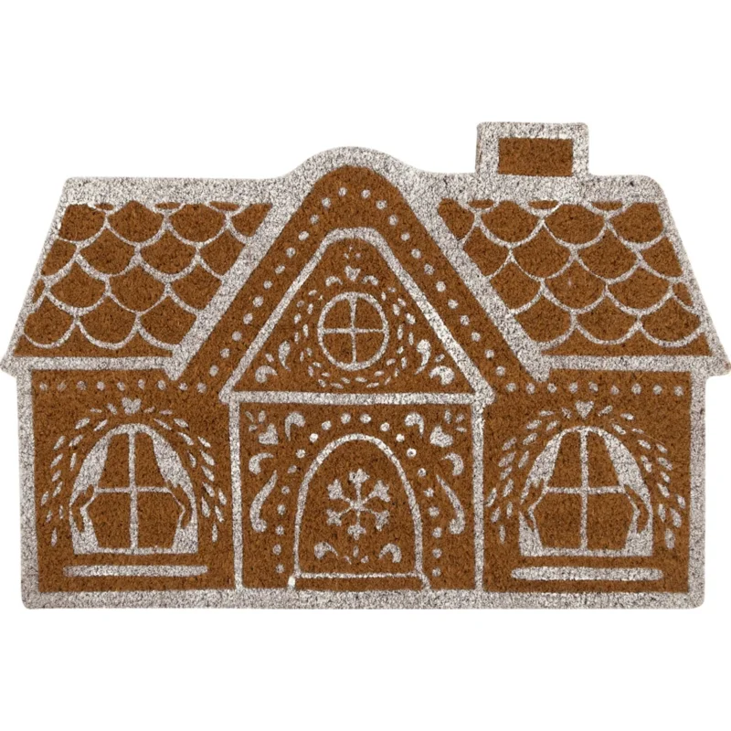 Fußmatte "Gingerbread house" - 60x40 cm (Weiß)