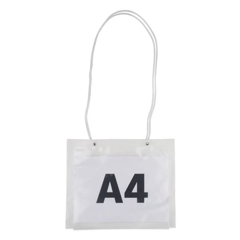 Luxuriöse Kunststoff-Schultertasche mit A4-Einschubfenster 35x28 cm Halbtransparent (100 Stück) [FP-DQC022]