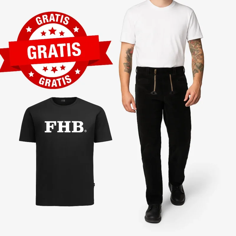 FHB Zunfthose Trenkercord Peter Dreidraht 60008 + gratis FHB T-Shirt