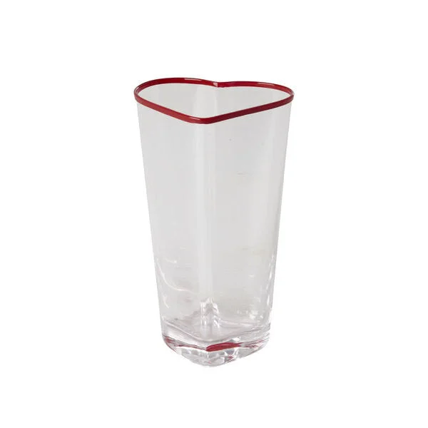 Glas in Herzform - 250 ml (Rot)