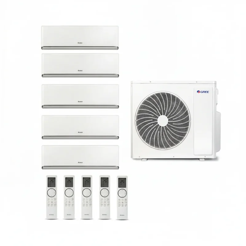 Gree - Airy WiFi Multisplit Klimaanlage 5 × Wandgerät + Außeneinheit