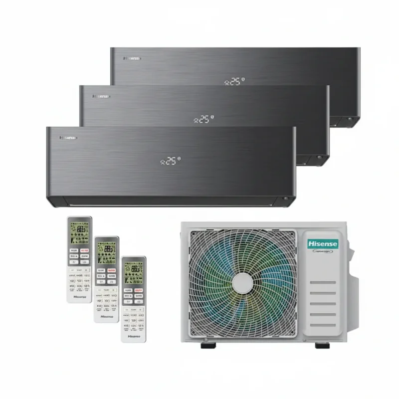 Hisense Energy Pro X schwarz Multisplit Klimaanlage für 3 Räume