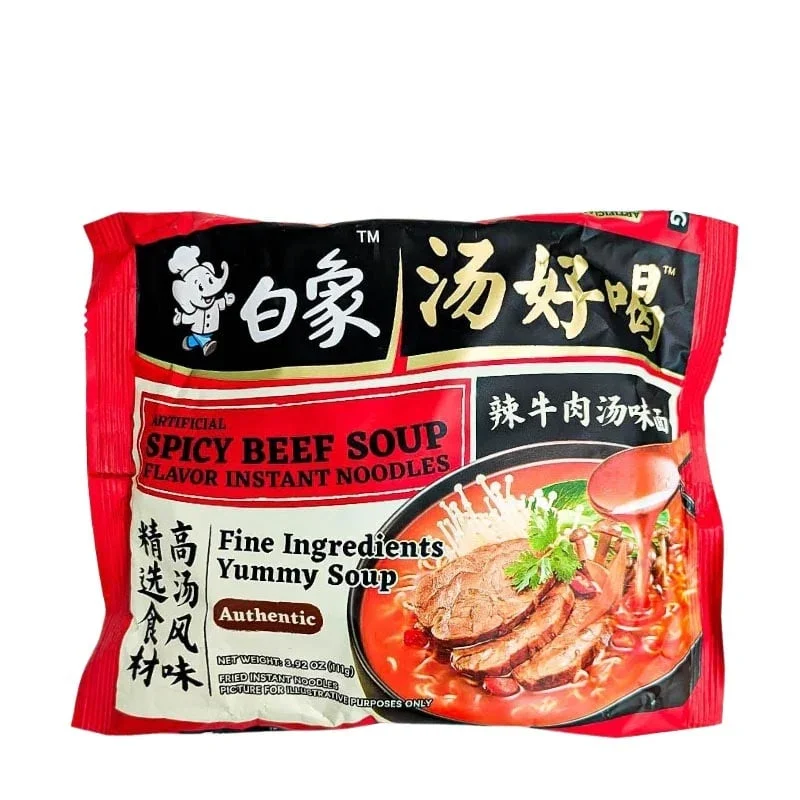 Nudelsoppa Klassisk Spicy Biffsmak Bai Xiang