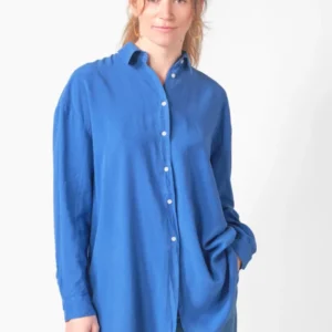 Klitmøller Collective ApS Ofelia lyocell shirt Shirts Surf blue
