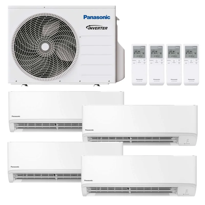 Panasonic TZ CKEW Ultrakompakt Multisplit-Klimaanlage 4× Wandgerät