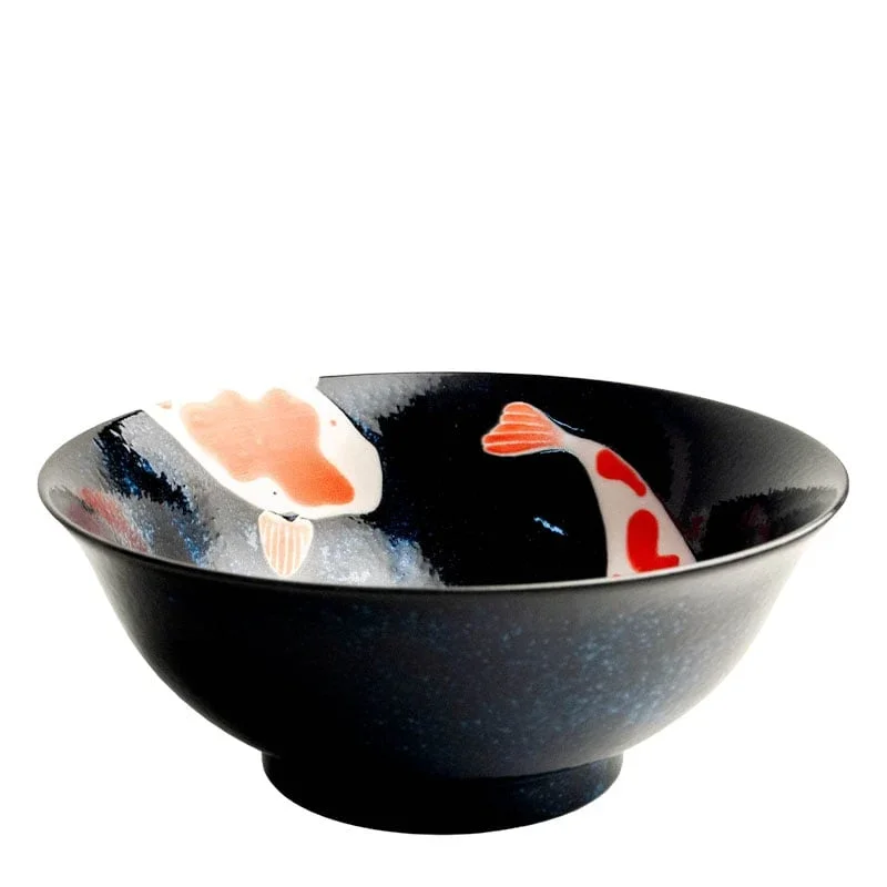 Ramenskål japansk Koi Mörk 21cm