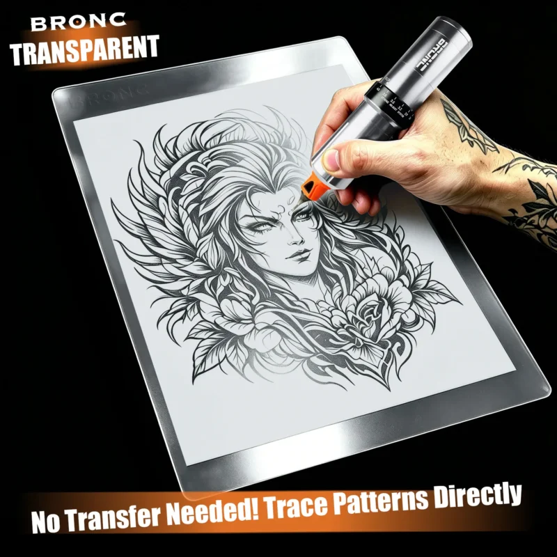 Bronc Tattoo Übungshaut A4 3 mm – Extra Dicke Silikon Kunsthaut transparent