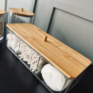 Make-up-Organizer – Acryl mit Bambusdeckel