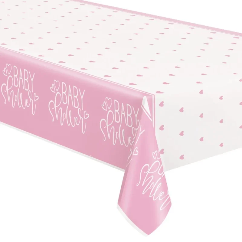 Babyshower Tafelkleed Roze 2,13m van Unique koop je bij Partywinkel