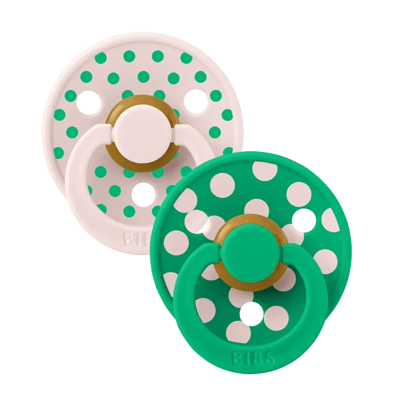 BIBS Spenen Maat 2 Pacifier Studio Colour Polka Latex Petal/Cactus 2st koop je bij Babywinkel