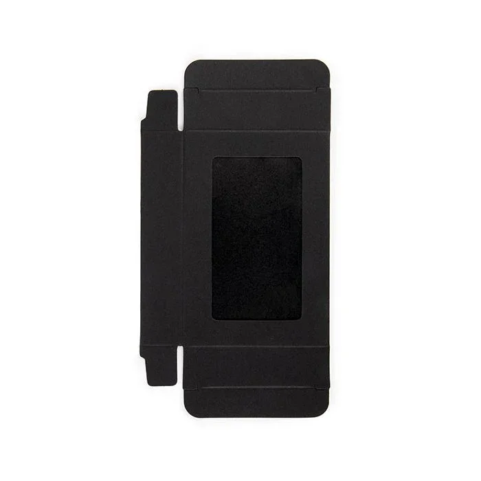 Black Gift Boxes Window Box w/ attached window 7x2.1x10.3 cm