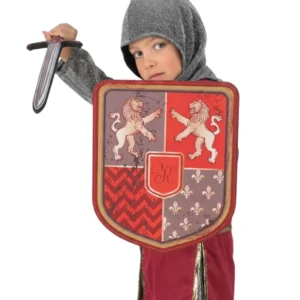 Roter Löwen-Ritterschild Schaumstoff 35 cm