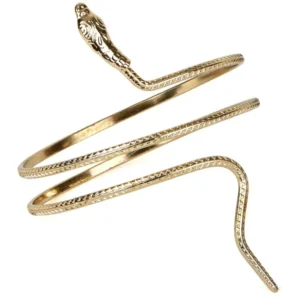 Bracelet égyptien pour adulte doré en forme de serpent