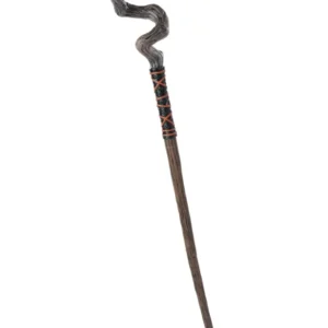 Vue d'ensemble de la Canne serpent pour adulte tenue par un sorcier