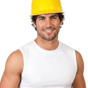 Bauarbeiter-Helm für Erwachsene gelb