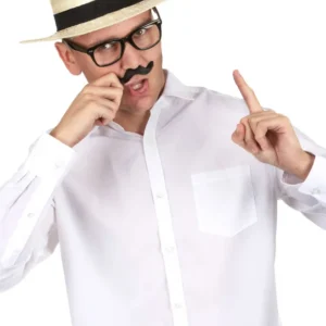 Chapeau canotier pour adulte paille avec ruban noir