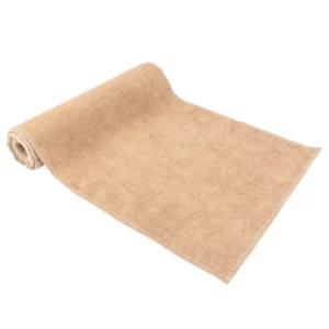 Chemin de table velours côtelé pour mariage beige